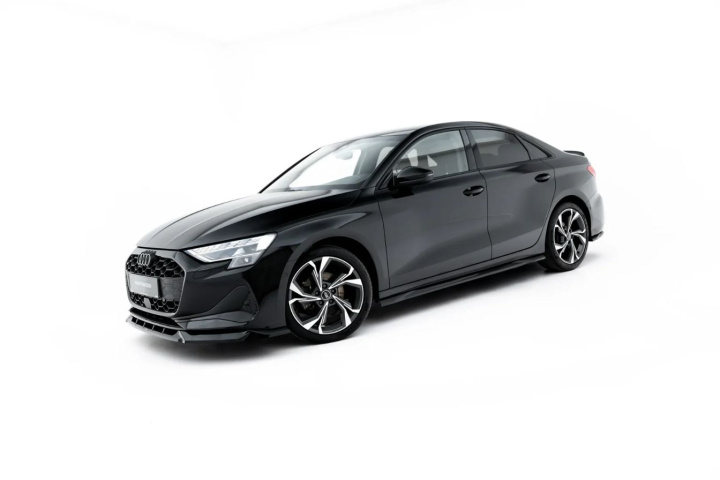 Audi A3 Sedan 8Y Facelift 2024+ Sidoextensions V.1 Maxton Design i gruppen Välj bilmodell / Audi / A3 - S3 - RS3 (8Y) 2020+ / Styling hos DDESIGN Scandinavia AB (AU-A3-8YF-S-SD1G)