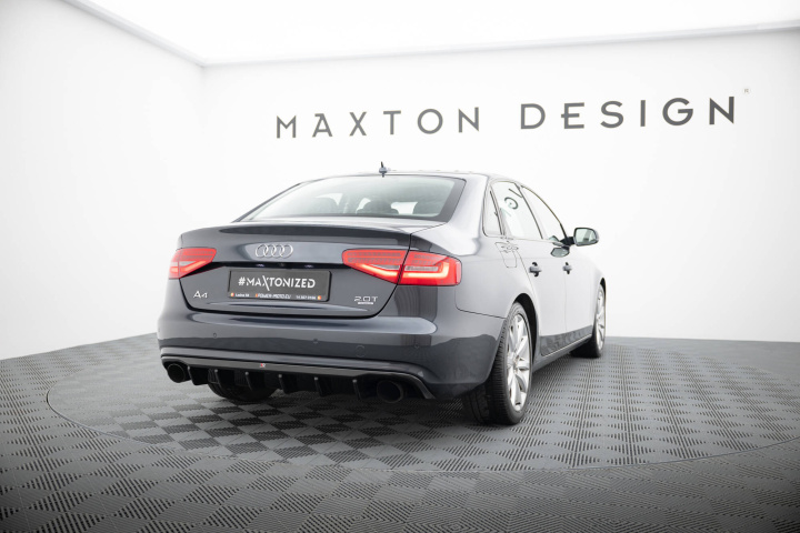 Audi A4 B8 Facelift 2011-2015 Bakre Diffuser (Med Singelutblås på båda sidorna) Maxton Design i gruppen Välj bilmodell / Audi / A4 - S4 - RS4 (B8) 2007-2014 / Styling hos DDESIGN Scandinavia AB (AU-A4-B8F-RS1GO_O)
