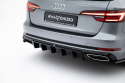 Audi S4 / A4 S-Line Sedan / Avant B9 2016-2019 (Med trapezoidal-utblås) Bakre Diffuser (Med Splitters) Maxton Design