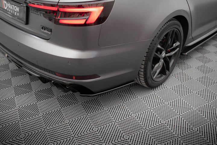 Audi A4 S-line B9 2015- 2019 Bakre Sidoextensions V.3 Maxton Design i gruppen Välj bilmodell / Audi / A4 - S4 - RS4 (B9) 2015+ / Styling hos DDESIGN Scandinavia AB (AU-A4-B9-SLINE-RSD3G)