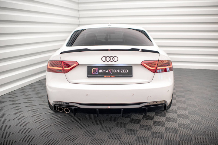 Audi A5 Sportback 8T Facelift (Dubbla utblås på ena sidan) 2011-2016 Bakre Diffuser Maxton Design i gruppen Välj bilmodell / Audi / A5 - S5 - RS5 (8T/8F) 2008-2016 / Styling hos DDESIGN Scandinavia AB (AU-A5-1F-RS1G-SBOO_)