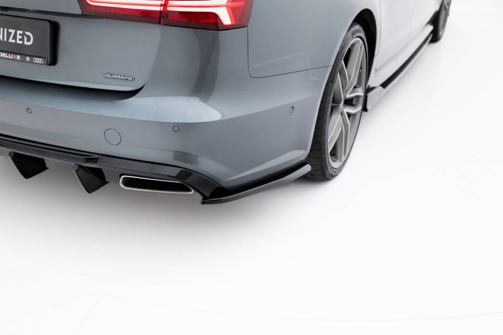 Audi S6 / A6 S-Line / A6 C7 FL 2014-2017 Bakre Sidoextensions V.3 Maxton Design i gruppen Välj bilmodell / Audi / A6 - S6 - RS6 (C7) 2011-2018 / Styling hos DDESIGN Scandinavia AB (AU-A6-C7F-SLINE-RSD1G)