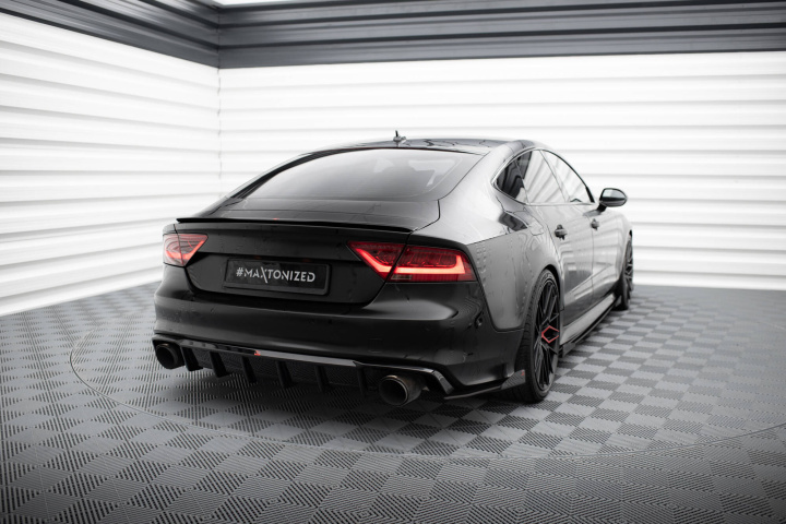 Audi A7 S-Line C7 2010-2014 Bakre Diffuser Maxton Design i gruppen Välj bilmodell / Audi / A7 - S7 - RS7 (4G8) 2010-2018 / Styling hos DDESIGN Scandinavia AB (AU-A7-C7-SLINE-RS1GO_O)