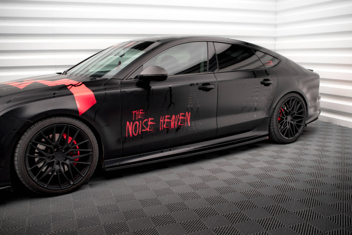 Audi A7 S-Line C7 2010-2014 Sidoextensions V.1 Maxton Design i gruppen Välj bilmodell / Audi / A7 - S7 - RS7 (4G8) 2010-2018 / Styling hos DDESIGN Scandinavia AB (AU-A7-C7-SLINE-SD1G)