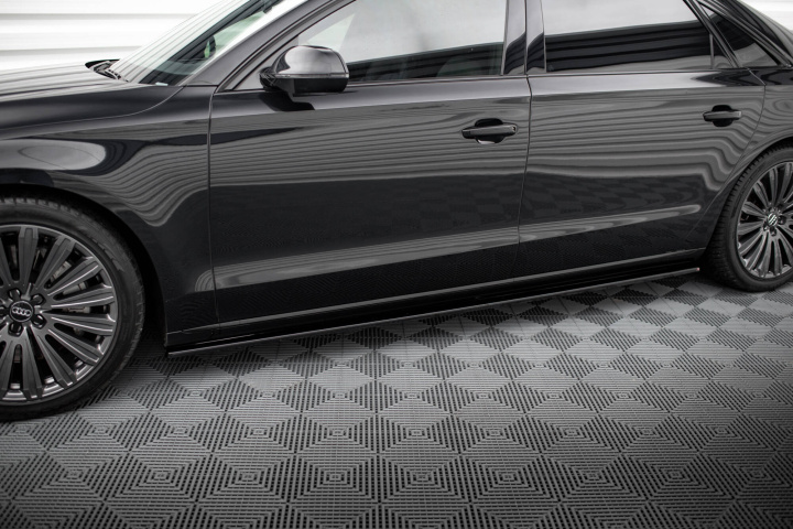 Audi A8 Long D4 2009-2013 Sidokjolar / Sidoextensions Maxton Design i gruppen Välj bilmodell / Audi / A8 - S8 (D4) 2010-2018 / Styling hos DDESIGN Scandinavia AB (AU-A8L-D4-SD1G)