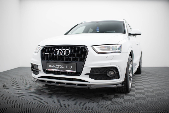 Audi Q3 S-line 8U 2011-2014 Frontsplitter V.1 Maxton Design i gruppen Välj bilmodell / Audi / Q3 (8U) 2011-2018 / Styling hos DDESIGN Scandinavia AB (AU-Q3-1-SLINE-SB-FD1G)