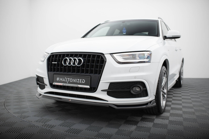 Audi Q3 S-line 8U 2011-2014 Frontsplitter V.2 Maxton Design i gruppen Välj bilmodell / Audi / Q3 (8U) 2011-2018 / Styling hos DDESIGN Scandinavia AB (AU-Q3-1-SLINE-SB-FD2G)