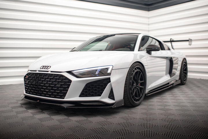 Audi R8 MK2 Facelift 2018-2023 Frontläpp / Frontsplitter V.3 + Splitters Maxton Design i gruppen Välj bilmodell / Audi / R8 2006+ / Styling hos DDESIGN Scandinavia AB (AU-R8-2F-FD4G-FD4RG-FSF)