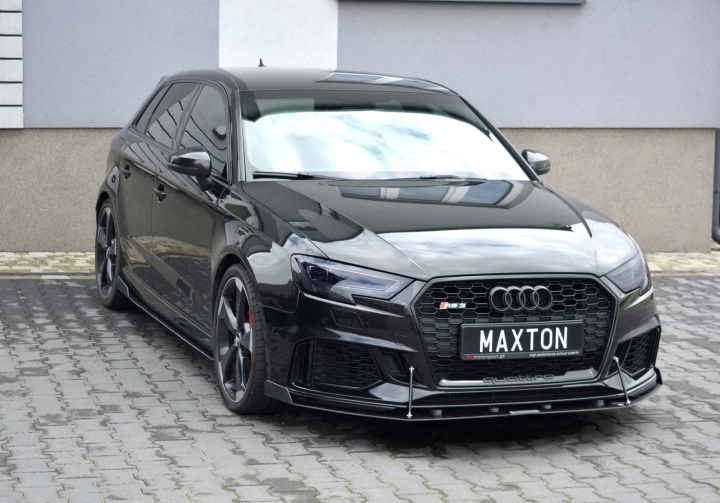 AU-RS3-8VF-CNC-FD2A Audi RS3 8V 2017-2020 Racing Frontsplitter V.2 Facelift Sportback Maxton Design