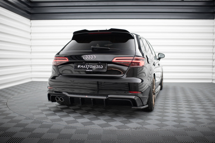 Audi A3 S-Line Sportback 8V Facelift 2016-2020 Diffuser (För dubbla utblås på vänster sida) Maxton Design i gruppen Välj bilmodell / Audi / A3 - S3 - RS3 (8V) 2012-2019 / Styling hos DDESIGN Scandinavia AB (AU-S3-3F-SB-RS1GOO__)