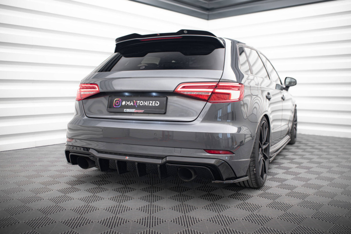Audi A3 S-Line Sportback 8V Facelift 2016-2020 Diffuser (För Singel utblås på båda sidorna) Maxton Design i gruppen Välj bilmodell / Audi / A3 - S3 - RS3 (8V) 2012-2019 / Styling hos DDESIGN Scandinavia AB (AU-S3-3F-SB-RS1GO_O)