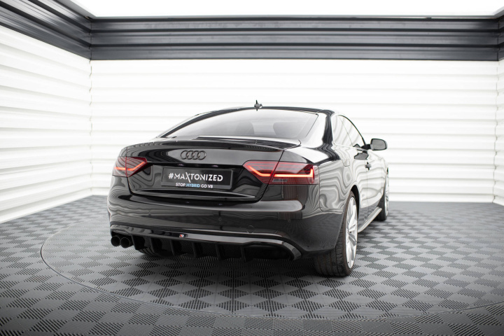 Audi S5 / A5 S-Line Coupé / Cab 8T 2007-2011 Diffuser V.1 (Dubbla utblås på vänster sida) Maxton Design i gruppen Välj bilmodell / Audi / A5 - S5 - RS5 (8T/8F) 2008-2016 / Styling hos DDESIGN Scandinavia AB (AU-S5-1-RS1GOO_)