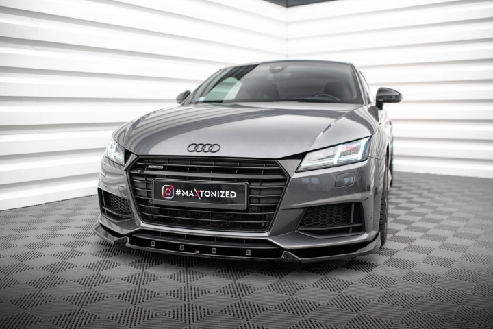 Audi TT S / S-Line 8S 2014-2018 Frontsplitter V.2 Maxton Design i gruppen Välj bilmodell / Audi / TT (8J) 2006-2014 & TT (8S) 2014+ / Styling / Frontläppar hos DDESIGN Scandinavia AB (AU-TT-3-SLINE-FD2G)