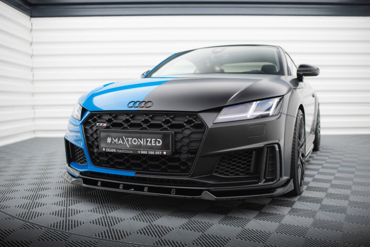 Audi TT S 8S Facelift 2018-2023 Frontsplitter V.1 Maxton Design i gruppen Välj bilmodell / Audi / TT (8J) 2006-2014 & TT (8S) 2014+ / Styling hos DDESIGN Scandinavia AB (AU-TT-3F-S-FD1G)