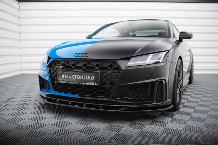Audi TT S 8S Facelift 2018-2023 Frontsplitter V.2 Maxton Design i gruppen Välj bilmodell / Audi / TT (8J) 2006-2014 & TT (8S) 2014+ / Styling hos DDESIGN Scandinavia AB (AU-TT-3F-S-FD2G)