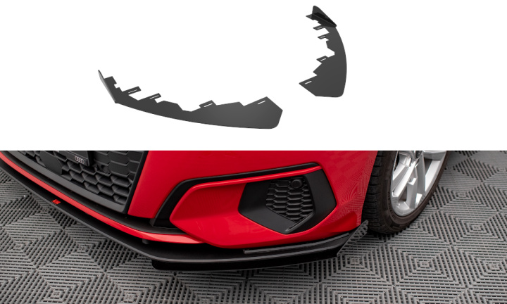 Audi A3 8Y 2020+ Add-On Splitters Maxton Design i gruppen Välj bilmodell / Audi / A3 - S3 - RS3 (8Y) 2020+ / Styling hos DDESIGN Scandinavia AB (AUA38YCNC-FSF1G)
