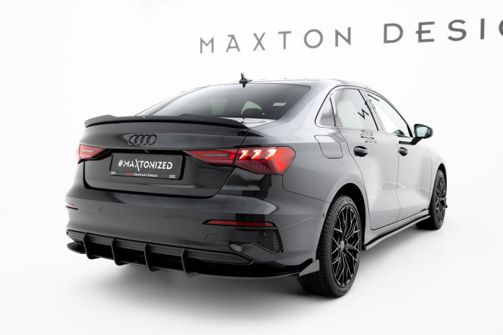 Audi A3 Sedan 8Y 2020-2024 Street Pro Bakre Diffuser + Splitters Maxton Design i gruppen Välj bilmodell / Audi / A3 - S3 - RS3 (8Y) 2020+ / Styling hos DDESIGN Scandinavia AB (AUA38YSCNC-RS1RBRSF1G)