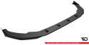Audi S3 / A3 S-Line 8Y 2020-2024 Street Pro Frontläpp / Frontsplitter + Flaps Svart/Röd + Blanka Flaps Maxton Design