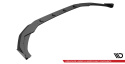 Audi S3 / A3 S-Line 8Y 2020-2024 Street Pro Frontläpp / Frontsplitter + Flaps Svart/Röd + Blanka Flaps Maxton Design