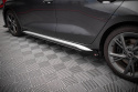 Audi S3 / A3 S-Line 8Y / 8Y Facelift 2020-2024 Street Pro Sidoextensions + Flaps V.1 Svart/Röd + Blanka Flaps Maxton Design
