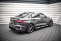 Audi S3 / A3 S-Line 8Y / 8Y Facelift 2020-2024 Street Pro Sidoextensions + Flaps V.1 Svart/Röd + Blanka Flaps Maxton Design