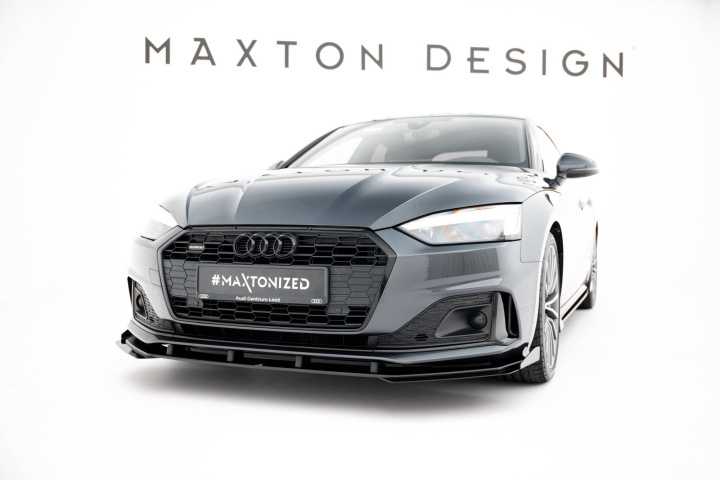 Audi A5 F5 Facelift 2019-2024 Street Pro Frontsplitter / Frontläpp + Splitters Maxton Design i gruppen Välj bilmodell / Audi / A5 - S5 - RS5 (F5) 2016+ / Styling hos DDESIGN Scandinavia AB (AUA52FSBCNC-FD1BFSF1G)