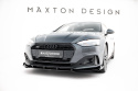 Audi A5 F5 Facelift 2019-2024 Street Pro Frontläpp / Frontsplitter + Flaps Svart/Röd + Blanka Flaps Maxton Design
