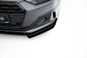 Audi A5 F5 Facelift 2019-2024 Street Pro Frontläpp / Frontsplitter + Flaps Svart/Röd + Blanka Flaps Maxton Design