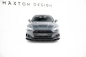 Audi A5 F5 Facelift 2019-2024 Street Pro Frontläpp / Frontsplitter + Flaps Svart/Röd + Blanka Flaps Maxton Design
