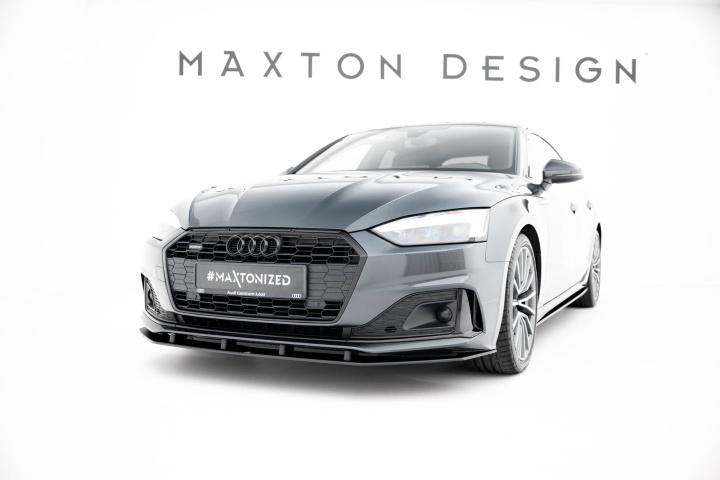 Audi A5 F5 Facelift 2019-2024 Street Pro Frontläpp / Frontsplitter Svart/Röd Maxton Design i gruppen Välj bilmodell / Audi / A5 - S5 - RS5 (F5) 2016+ / Styling hos DDESIGN Scandinavia AB (AUA52FSBCNC-FD1BRB)