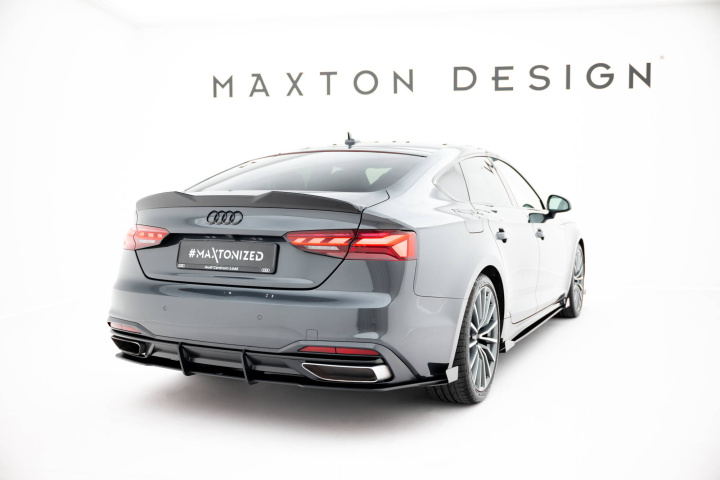 Audi A5 F5 Facelift 2019-2024 Street Pro Bakre Diffuser + Flaps Svart/Röd + Blanka Flaps Maxton Design i gruppen Välj bilmodell / Audi / A5 - S5 - RS5 (F5) 2016+ / Styling hos DDESIGN Scandinavia AB (AUA52FSBCNC-RS1BBRBIRSF1G)