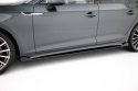 Audi A5 Sportback F5 Facelift 2019-2024 Street Pro Sidoextensions + Flaps Svart/Röd + Blanka Flaps Maxton Design