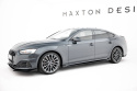 Audi A5 Sportback F5 Facelift 2019-2024 Street Pro Sidoextensions + Flaps Svart/Röd + Blanka Flaps Maxton Design