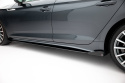 Audi A5 Sportback F5 Facelift 2019-2024 Street Pro Sidoextensions + Flaps Svart/Röd + Blanka Flaps Maxton Design