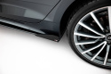 Audi A5 Sportback F5 Facelift 2019-2024 Street Pro Sidoextensions + Flaps Svart/Röd + Blanka Flaps Maxton Design