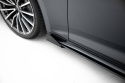 Audi A5 Sportback F5 Facelift 2019-2024 Street Pro Sidoextensions + Flaps Svart/Röd + Blanka Flaps Maxton Design