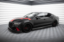 Audi A7 (RS7 Look) C7 2010-2014 Street Pro Sidoextensions Svart/Röd Maxton Design