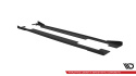 Audi A7 (RS7 Look) C7 2010-2014 Street Pro Sidoextensions + Flaps Svart/Röd + Blanka Flaps Maxton Design