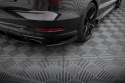Audi RS3 Sedan 8V Facelift 2016- 2020 Street Pro Bakre Sidoextensions + Flaps Svart/Röd + Blanka Flaps Maxton Design