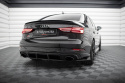 Audi RS3 Sedan 8V Facelift 2016- 2020 Street Pro Bakre Sidoextensions + Flaps Svart/Röd + Blanka Flaps Maxton Design