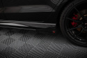 Audi RS3 Sedan 8V Facelift 2016- 2020 Street Pro Sidoextensions V.1 + Flaps Svart/Röd + Blanka Flaps Maxton Design