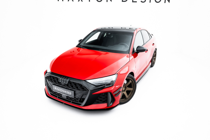 Audi RS3 Sportback 8Y Facelift 2024- Street Pro Frontsplitter Maxton Design i gruppen Välj bilmodell / Audi / A3 - S3 - RS3 (8Y) 2020+ / Styling hos DDESIGN Scandinavia AB (AURS38YFSCNC-FD1BRB)