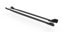 Audi RS3 Sedan 8Y 2020-2024 Street Pro Sidoextensions + Flaps Svart/Röd + Blanka Flaps Maxton Design
