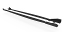Audi RS3 Sedan 8Y 2020-2024 Street Pro Sidoextensions + Flaps Svart/Röd + Blanka Flaps Maxton Design