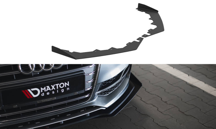 Audi S3 / A3 S-Line Sedan 8V 2013-2016 Främre Splitters Maxton Design i gruppen Välj bilmodell / Audi / A3 - S3 - RS3 (8V) 2012-2019 / Styling hos DDESIGN Scandinavia AB (AUS33SCNC-FSF1G)