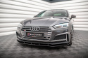 Audi A5 S-Line / S5 Coupe / Sportback F5 2017-2019 Street Pro Frontläpp / Frontsplitter Svart/Röd Maxton Design