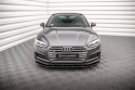 Audi A5 S-Line / S5 Coupe / Sportback F5 2017-2019 Street Pro Frontläpp / Frontsplitter Svart/Röd Maxton Design