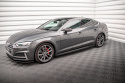 Audi A5 S-Line / S5 Sportback F5 2017-2019 Street Pro Sidoextensions Svart/Röd Maxton Design