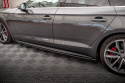 Audi A5 S-Line / S5 Sportback F5 2017-2019 Street Pro Sidoextensions Svart/Röd Maxton Design