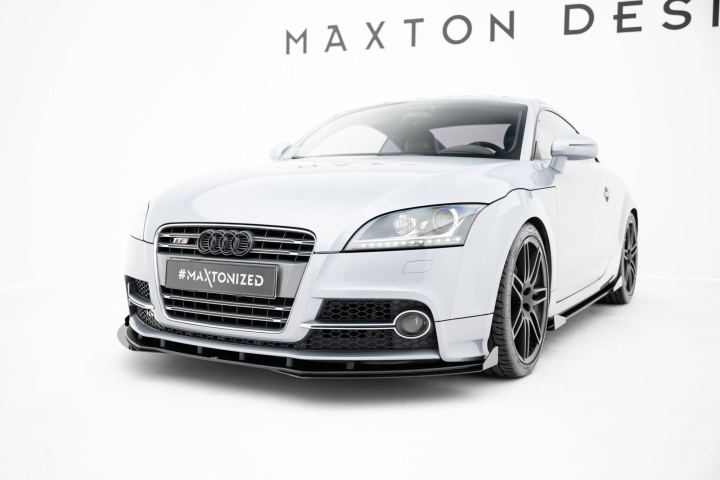 Audi TT S / TT S-Line 8J Facelift 2006-2013 Street Pro Frontläpp / Frontsplitter + Flaps Svart/Röd + Blanka Flaps Maxton Design i gruppen Välj bilmodell / Audi / TT (8J) 2006-2014 & TT (8S) 2014+ / Styling hos DDESIGN Scandinavia AB (AUTT2SLINECNC-FD1BRBFSF1G)